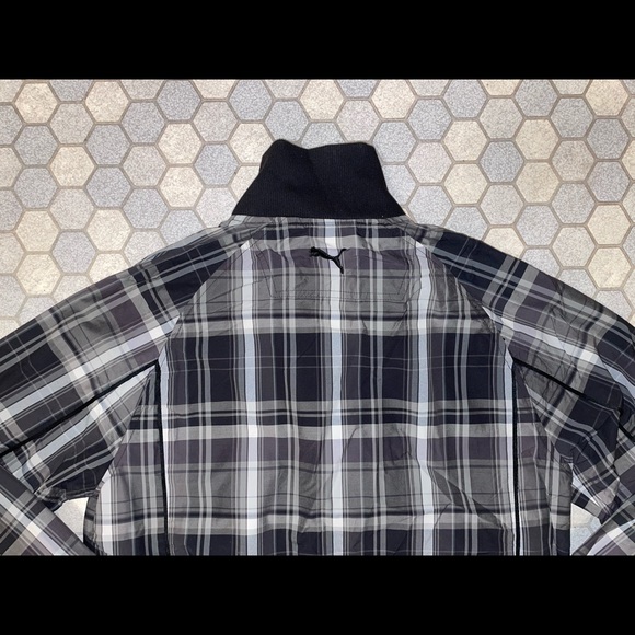 Puma Twista Lightweight Plaid Black/White Men’s Jacket - Size Small - Picture 9 of 10